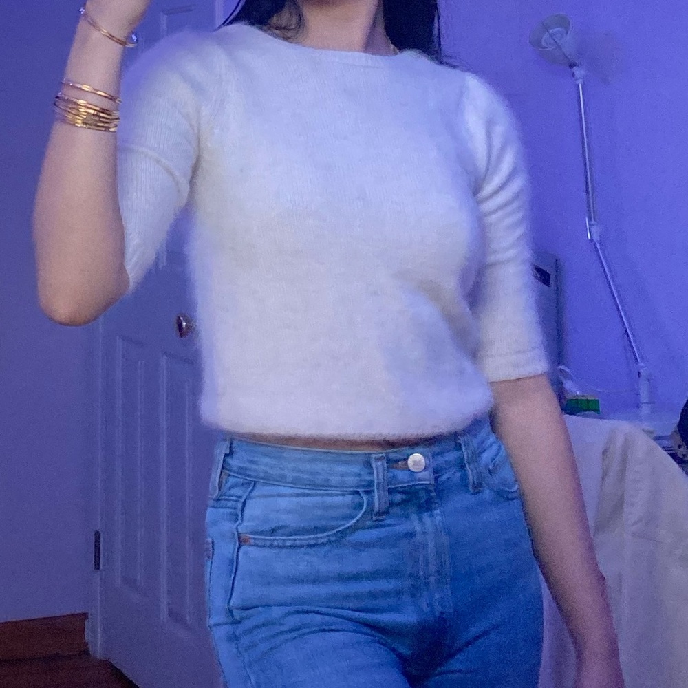 Zara Fuzzy Cropped Sweater